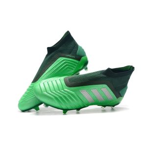 Kopačky Pánské Adidas Predator 19+ FG – zelená stříbrná